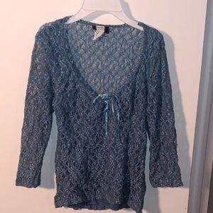 Studio 1940 Blue Lace Top